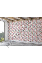 Pembe Çiçek Desenli Kız Çocuğu Odası Duvar Kağıdı-5594