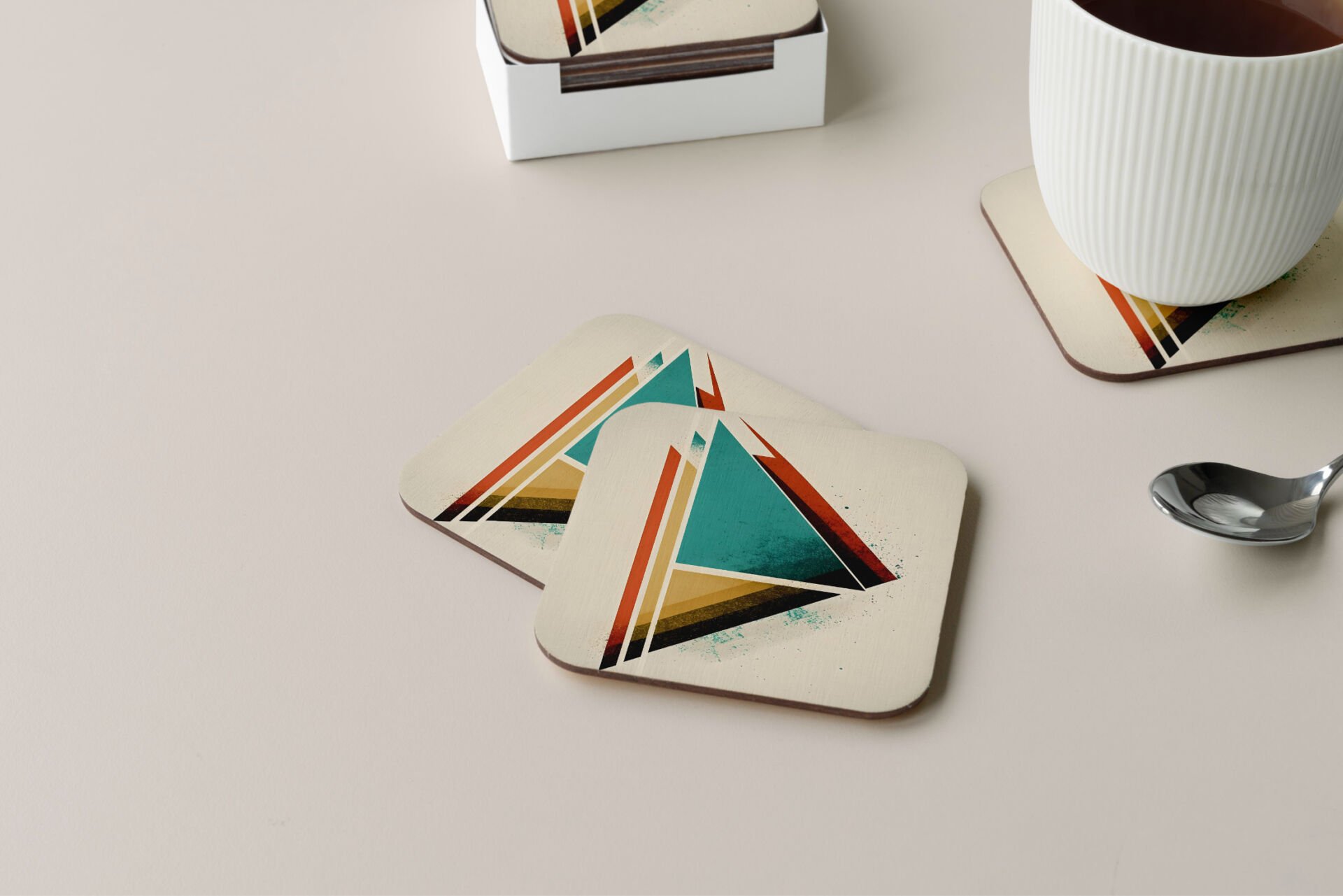 Dekoratif Bardak Altlığı Minimal Desen 113