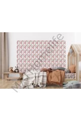Pembe Çiçek Desenli Kız Çocuğu Odası Duvar Kağıdı-5595