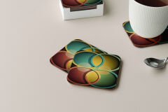 Dekoratif Bardak Altlığı Minimal Desen 115