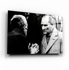 Atatürk ve Köylü Cam Tablo Özel Tasarım Ofis, Mutfak Çocuk Odası, Salon Dekorasyon