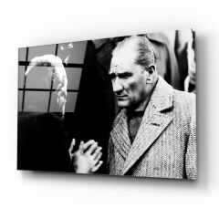 Atatürk ve Köylü Cam Tablo Özel Tasarım Ofis, Mutfak Çocuk Odası, Salon Dekorasyon