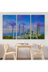 Sultan Ahmet Camii Yağlıboya Görünüm Kanvas Duvar Tablosu-3691