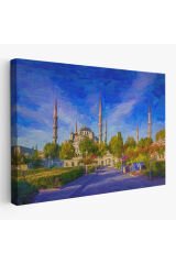 Sultan Ahmet Camii Yağlıboya Görünüm Kanvas Tablo-3694