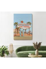 Las Vegas Nevada Ünlü Tabelası Duvar Tablosu-6294