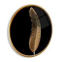 Gold Tüy Yuvarlak Cam Tablo | Hediyelik, Dekoratif, Ofis, Mutfak