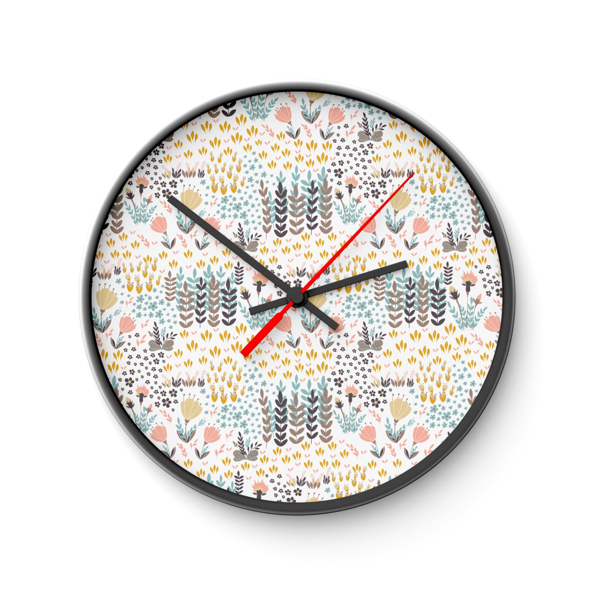 Desenli Figür Siyah Çerçeve  Hediye DekorKanvas  Duvar Saati 126