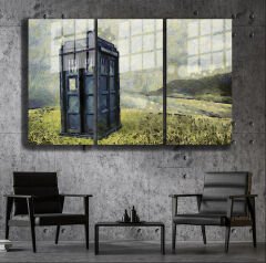 Ünlü Ressamlar ve Yapıtları Modern Yaşam Alanları İçin 3'lü Dikey Cam Tablo 829