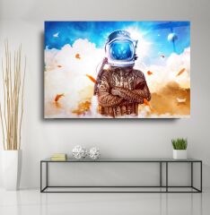 Astronot Cam Tablo Özel Tasarım Ofis, Mutfak Çocuk Odası, Salon Dekorasyon