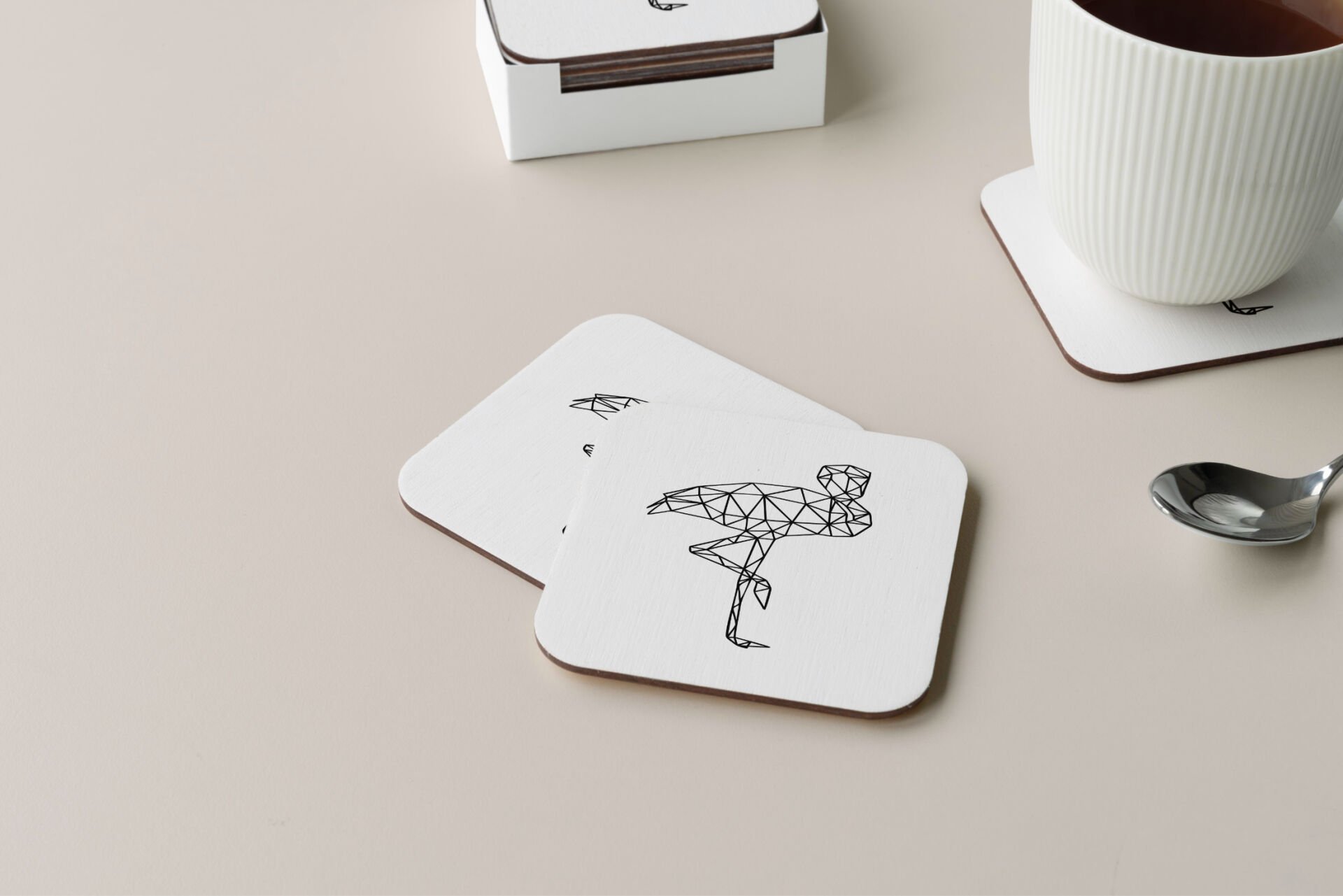 Dekoratif Bardak Altlığı Minimal Desen 157