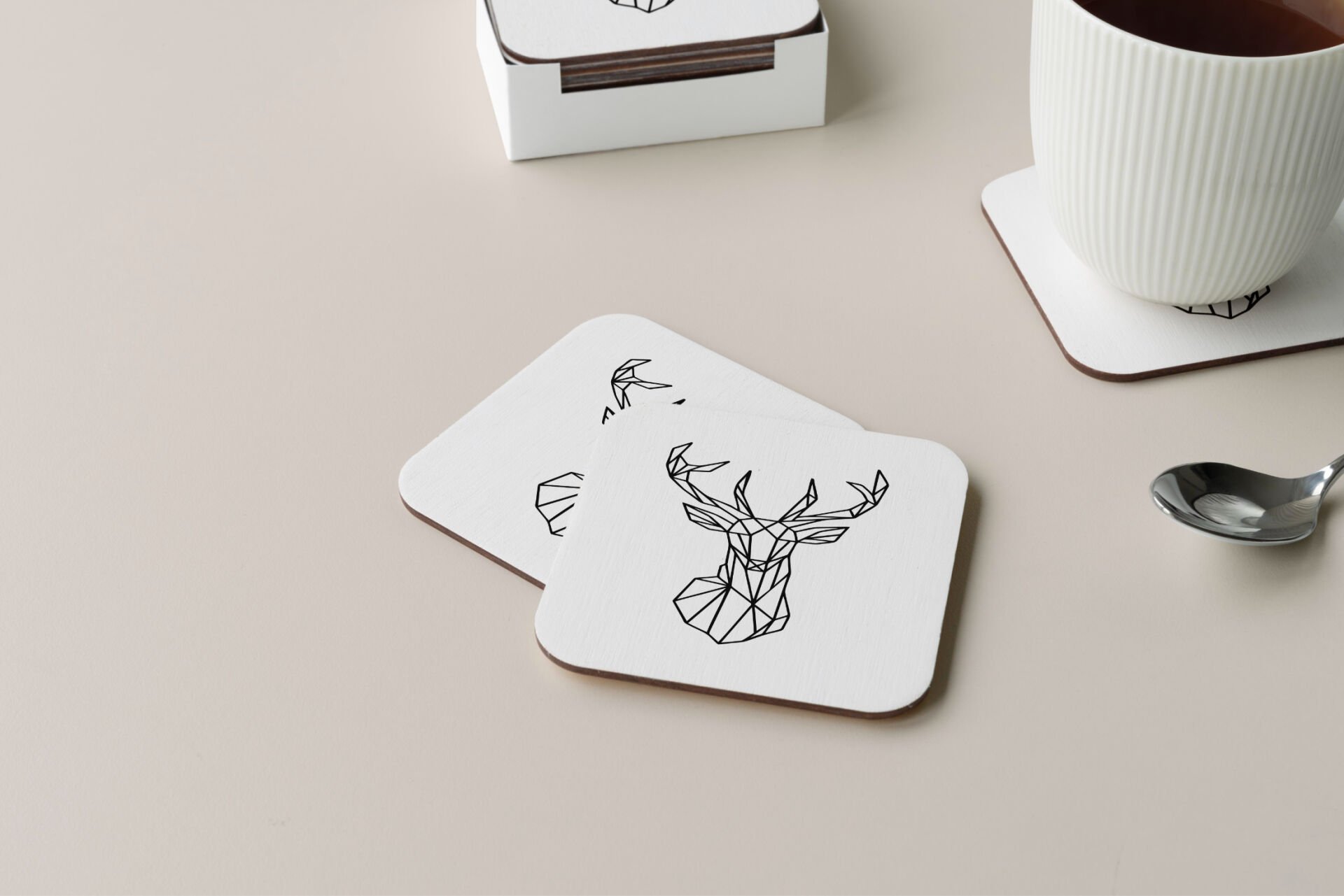 Dekoratif Bardak Altlığı Minimal Desen 159