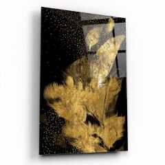 Gold Tüyler Cam Tablo Özel Tasarım Ofis, Mutfak Çocuk Odası, Salon Dekorasyon