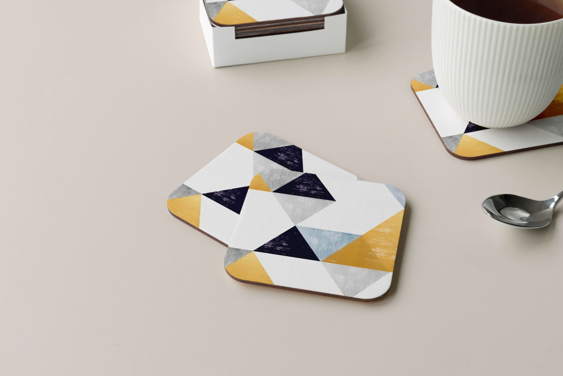 Dekoratif Bardak Altlığı Minimal Desen 160