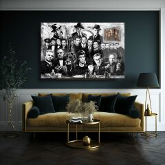 Klasik Film Cam Tablo Özel Tasarım Ofis, Mutfak Çocuk Odası, Salon Dekorasyon