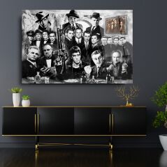 Klasik Film Cam Tablo Özel Tasarım Ofis, Mutfak Çocuk Odası, Salon Dekorasyon