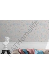 VintagePastel Çiçekler Yapraklar Duvar Kağıdı-5645