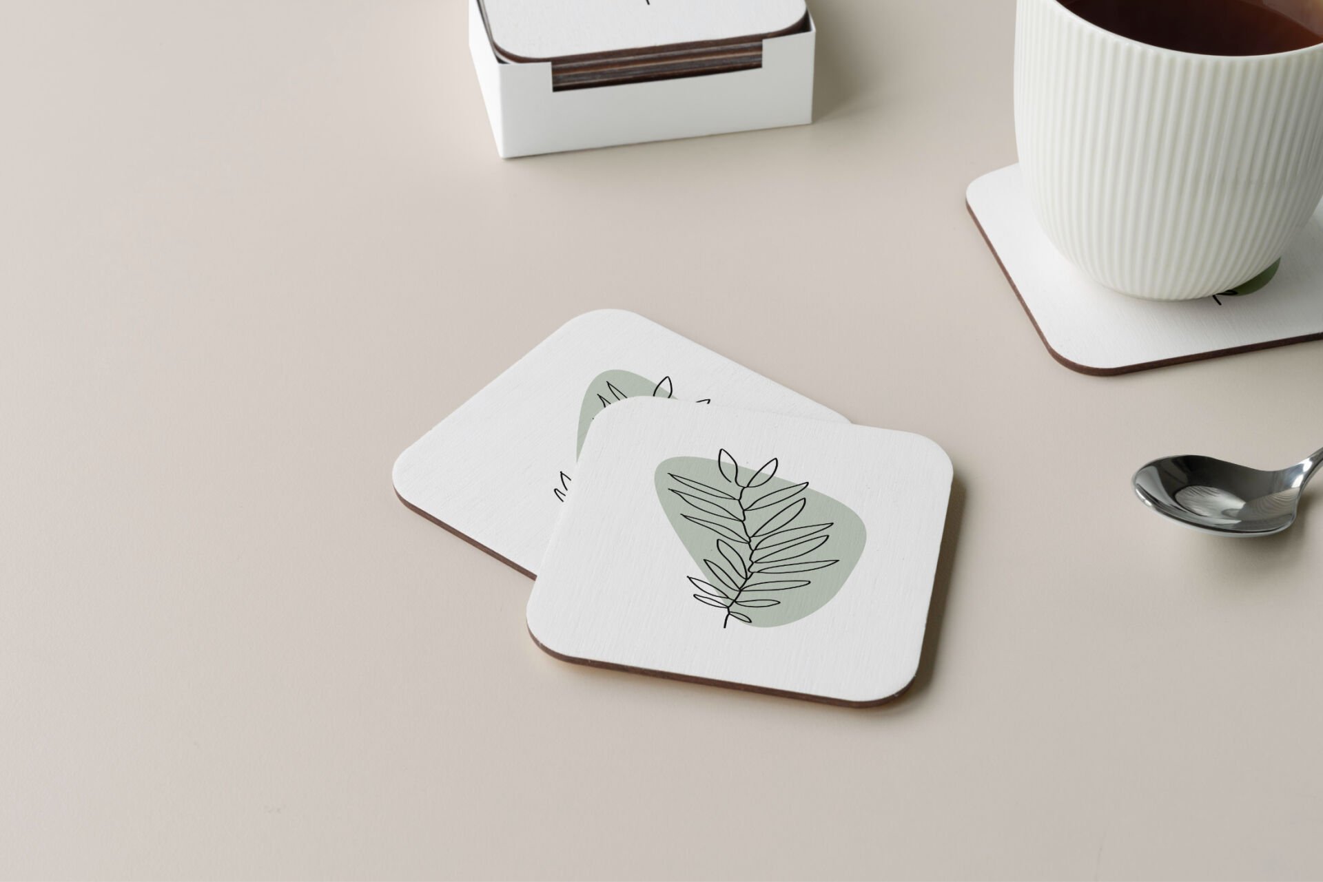 Dekoratif Bardak Altlığı Minimal Desen 162