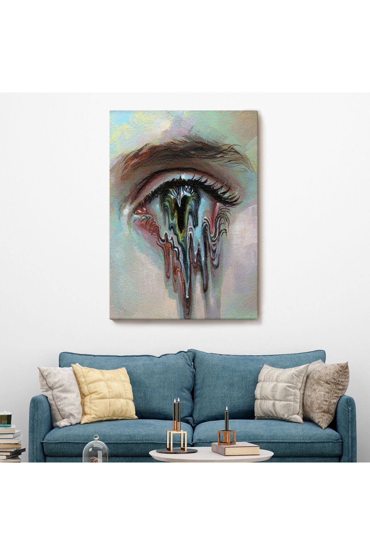 Gözü Akan Kadın Dekoratif Tablo-6333