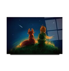 Küçük Prens Cam Tablo Özel Tasarım Ofis, Mutfak Çocuk Odası, Salon Dekorasyon