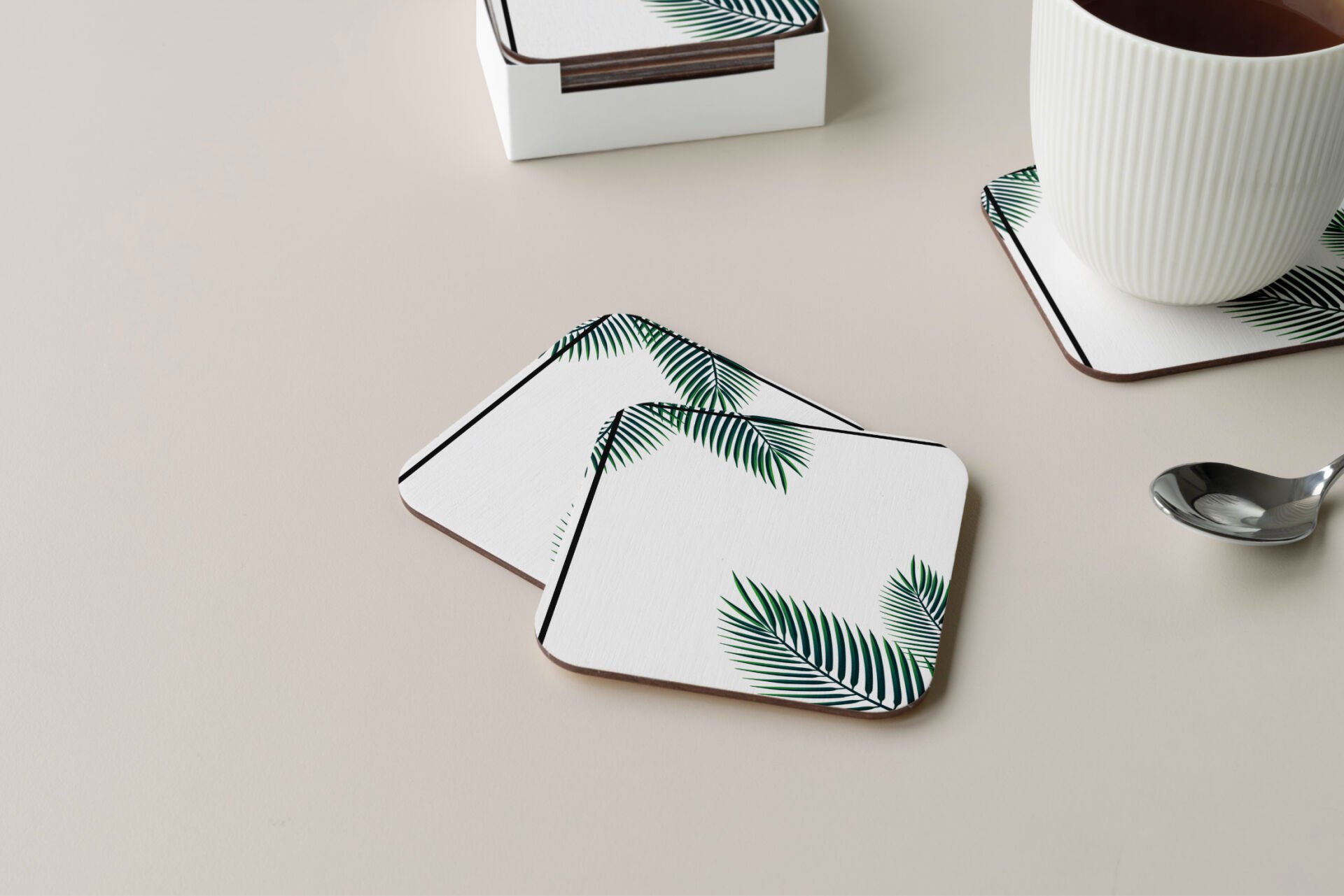 Dekoratif Bardak Altlığı Minimal Desen 165