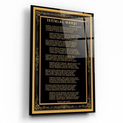 istiklal Marşı Cam Tablo Özel Tasarım Ofis, Mutfak Çocuk Odası, Salon Dekorasyon
