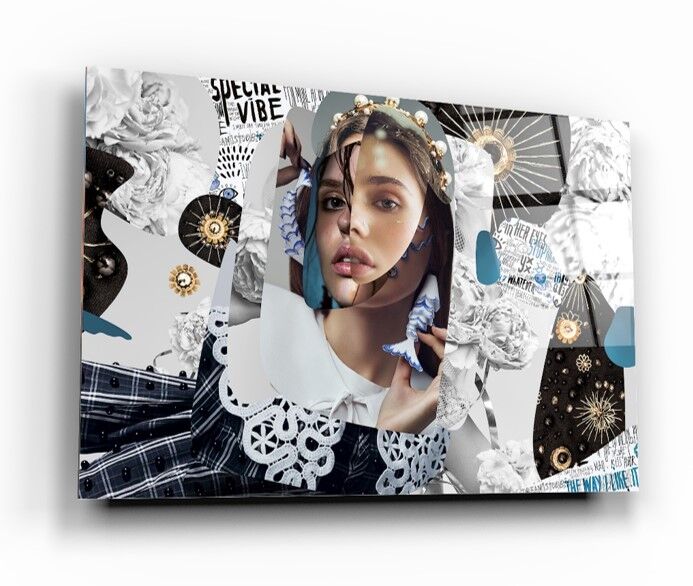 Kadın Cam Tablo Özel Tasarım Ofis, Mutfak Çocuk Odası, Salon Dekorasyon