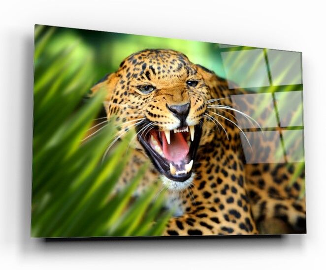 Leopar Cam Tablo Özel Tasarım Ofis, Mutfak Çocuk Odası, Salon Dekorasyon