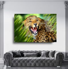 Leopar Cam Tablo Özel Tasarım Ofis, Mutfak Çocuk Odası, Salon Dekorasyon