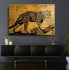 Leopar Cam Tablo Özel Tasarım Ofis, Mutfak Çocuk Odası, Salon Dekorasyon
