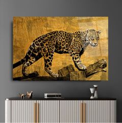 Leopar Cam Tablo Özel Tasarım Ofis, Mutfak Çocuk Odası, Salon Dekorasyon