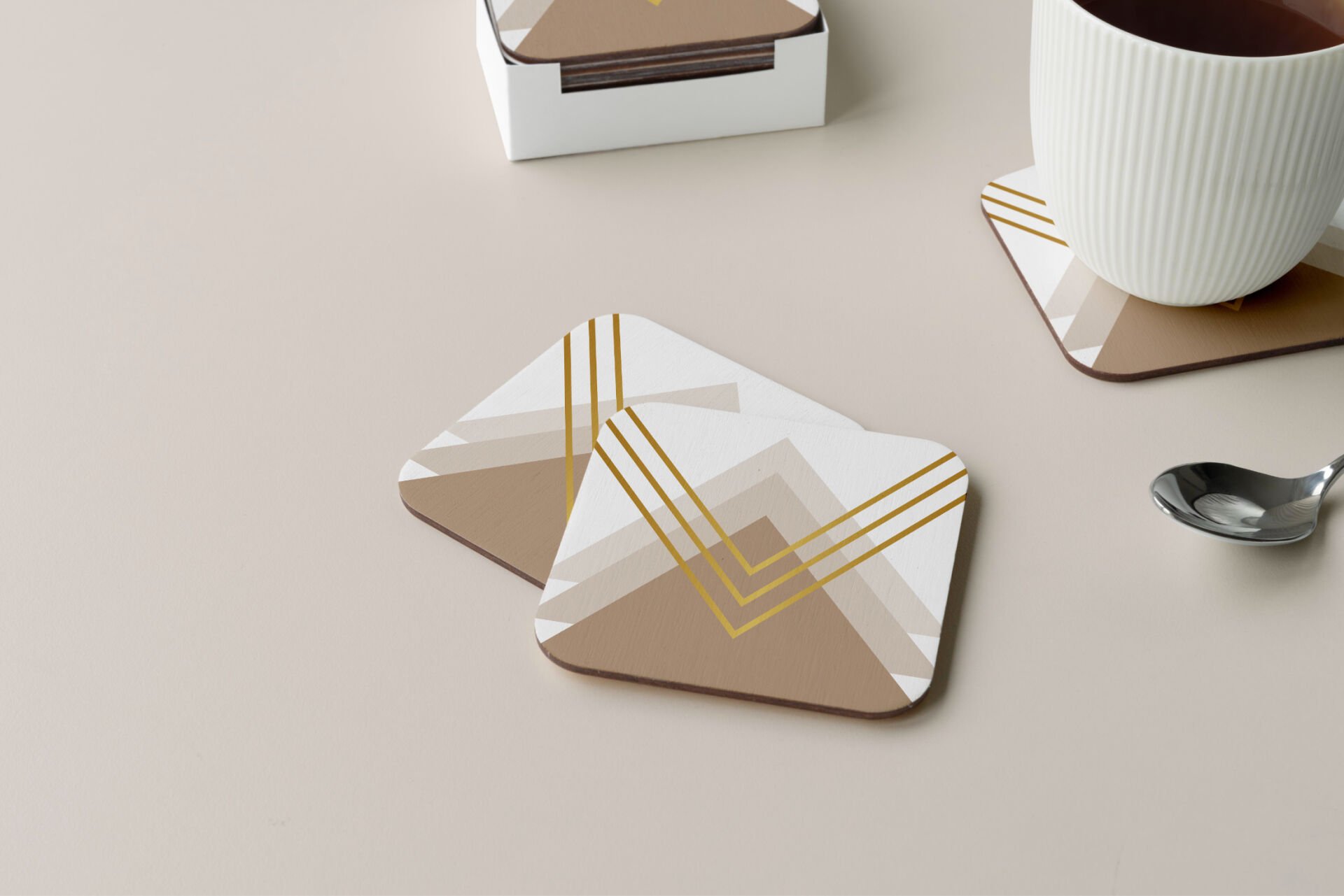 Dekoratif Bardak Altlığı Minimal Desen 177
