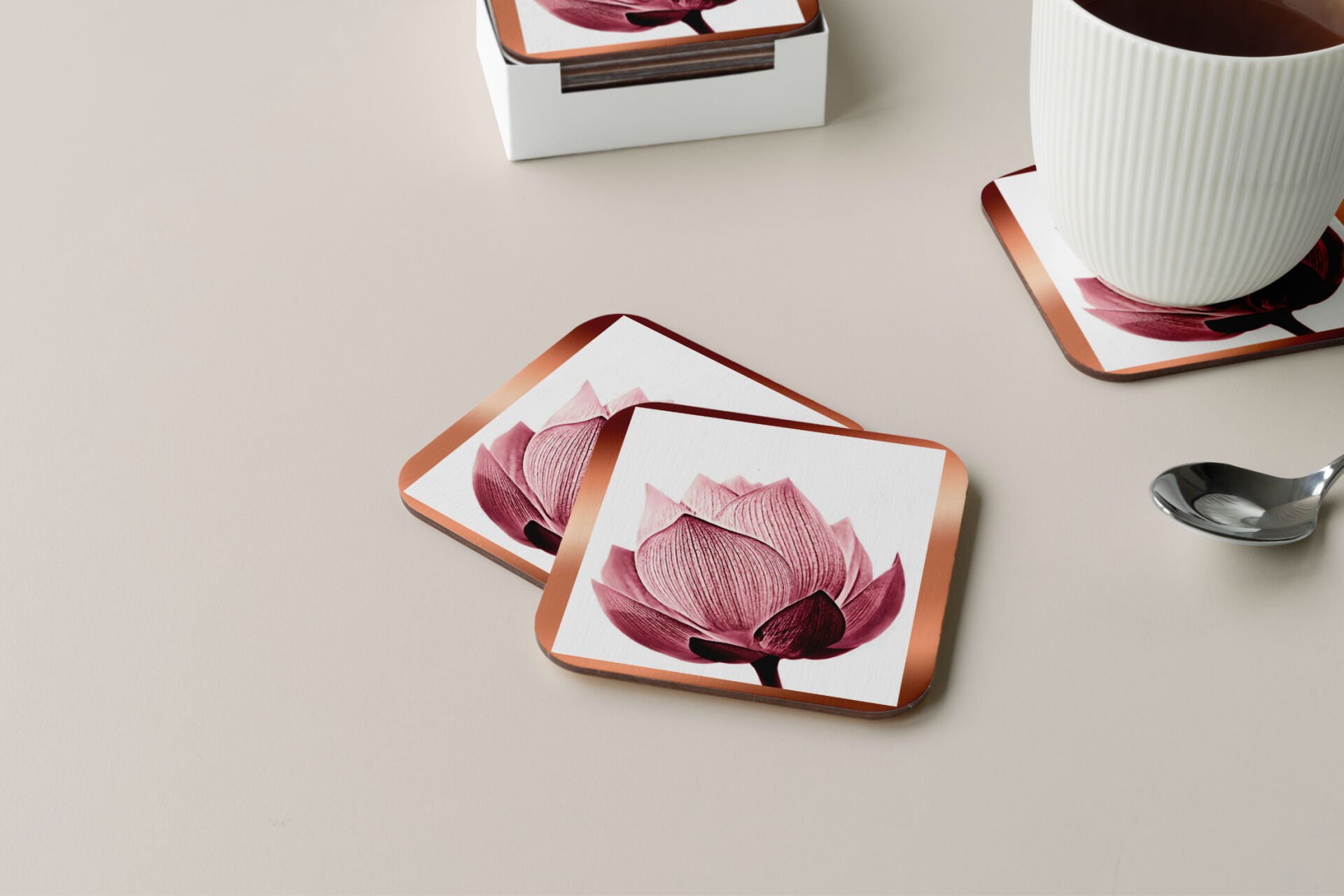 Dekoratif Bardak Altlığı Minimal Desen 178