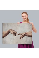 Ademin Yaratılışı Michelangelo Kanvas Tablo-3753