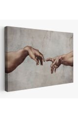 Ademin Yaratılışı Michelangelo Kanvas Tablo-3753