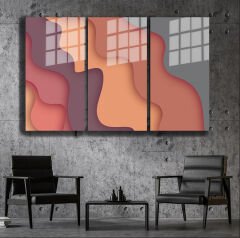 Ünlü Ressamlar ve Yapıtları Modern Yaşam Alanları İçin 3'lü Dikey Cam Tablo 865