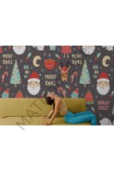 Yılbaşı Christmas Temalı Duvar Kağıdı Poster-5713
