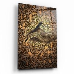 Hat Sanatı Kaligrafi  Cam Tablo Özel Tasarım Ofis, Mutfak Çocuk Odası, Salon Dekorasyon