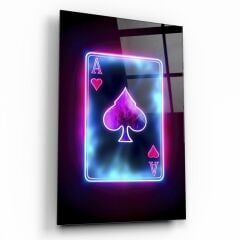 İskambil Kartları Cam Tablo Özel Tasarım Ofis, Mutfak Çocuk Odası, Salon Dekorasyon