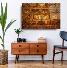 Gold Sanat Cam Tablo Özel Tasarım Ofis, Mutfak Çocuk Odası, Salon Dekorasyon