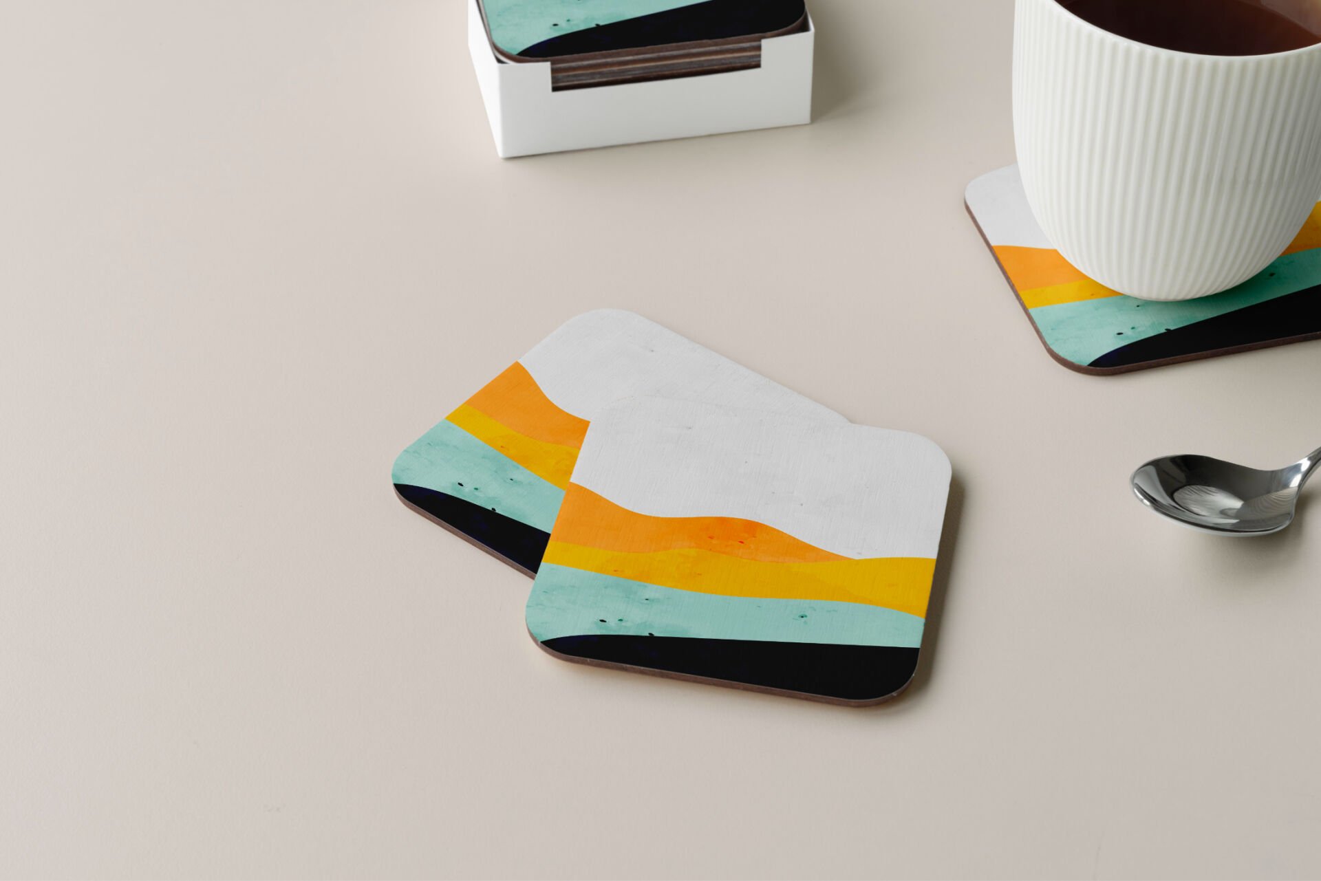 Dekoratif Bardak Altlığı Minimal Desen 187