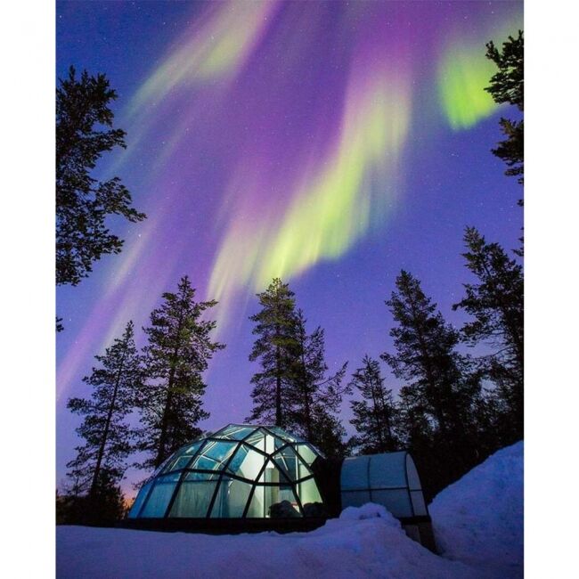 Kanvas Kuzey Işıklarında Kamp Sayılarla Boyama Seti Rulo