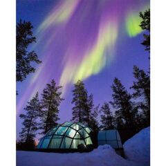 Kanvas Kuzey Işıklarında Kamp Sayılarla Boyama Seti Rulo