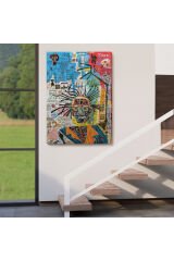 Jean Michel Basquiat Jazz King Kanvas Tablo, Jazz King Canvas Tablo-4964