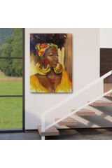 Afro Amerikalı Güzel Kadın Duvar Tablosu-6371