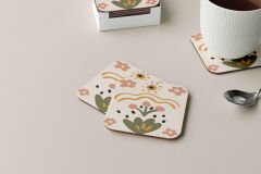 Dekoratif Bardak Altlığı Minimal Desen 204