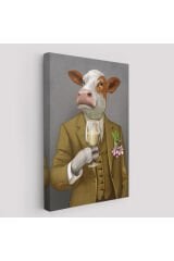 İnsan Kıyafetli Dana Dekoratif Duvar Tablosu -6375