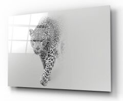 Leopar Cam Tablo Özel Tasarım Ofis, Mutfak Çocuk Odası, Salon Dekorasyon