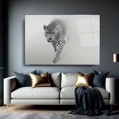 Leopar Cam Tablo Özel Tasarım Ofis, Mutfak Çocuk Odası, Salon Dekorasyon
